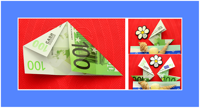 Geld Origami Schiff