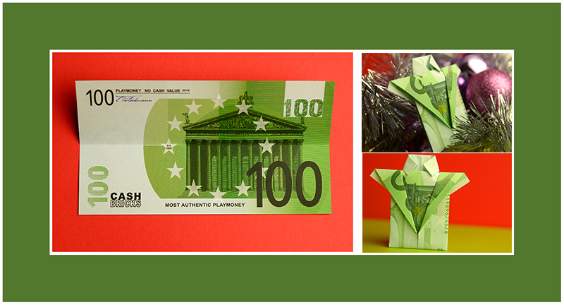 Geldscheine falten 100 Euro Schein